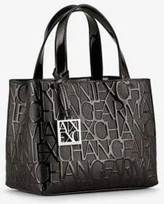 Embossed small tote bag