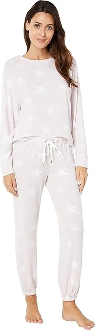 Honeydew Intimates Star Seeker Brushed Jersey Lounge Set (Starbird Stars) Women's Pajama Sets