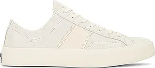 TOM FORD Suede Low Top Sneaker in White