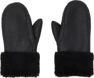 Yves Salomon Black Shearling Mittens