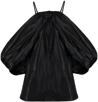 Draped Off-Shoulder Mini Dress