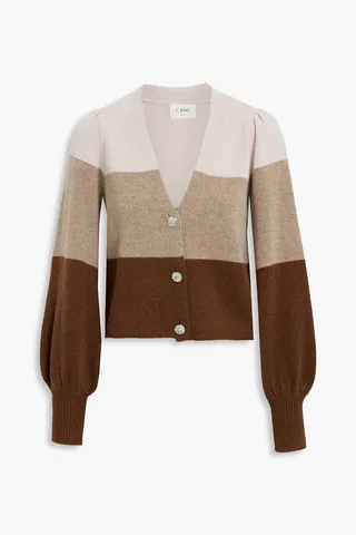 Maya striped merino wool cardigan