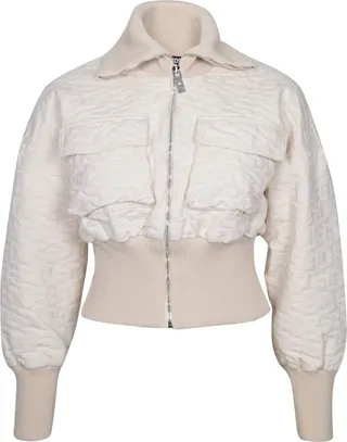 GCDS Monogram Cropped Bomber Jacket