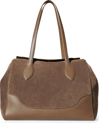 Extra Large Sesia Happy Day Suede & Leather Tote