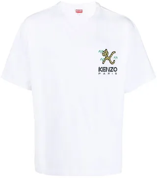 logo-embroidered cotton T-shirt