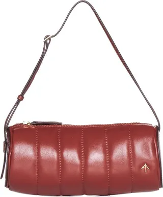 Manu Atelier Logo-Plaque Padded Shoulder Bag