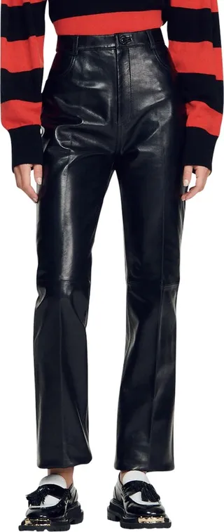 Dumont Straight Leg Leather Trousers