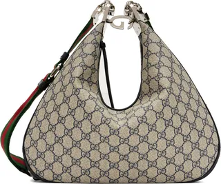 Gucci Beige Large Attache Shoulder Bag