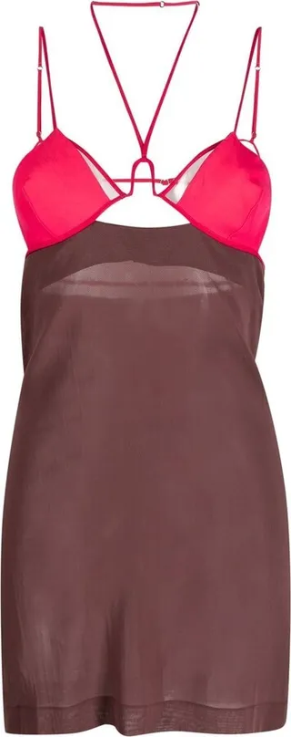 Cut-Out Cotton Minidress