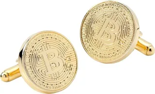 Crypto Bitcoin Debossed Cufflink
