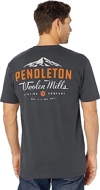 Pendleton Short Sleeve Deschutes Pocket Tee (Vermillion Heather) Men's T Shirt
