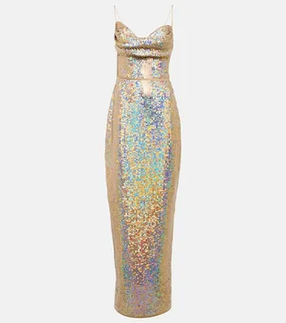 Sequin-embellished gown