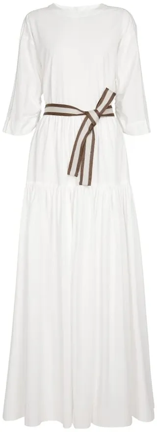 Cotton poplin maxi dress