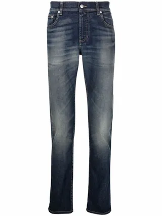 McQueen Graffiti denim jeans