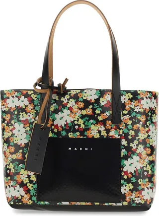 Tote Bag With Floral Pattern