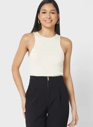 Ribbed Knitted Top
