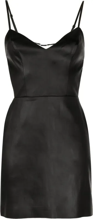 Ennis faux-leather mini dress