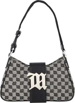 Misbhv Monogram Jacquard Zipped Shoulder Bag