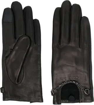 Re-Lock chain leather gloves