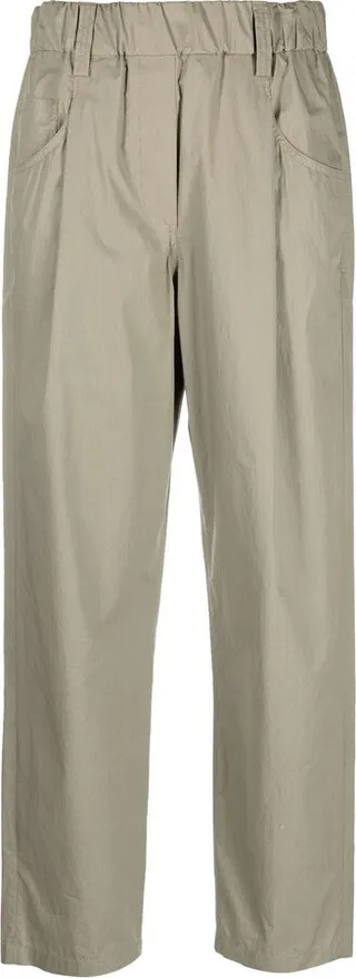 Cropped Pleated Trousers