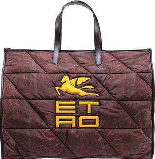 Etro Paisley Motif Logo Embossed Handbag