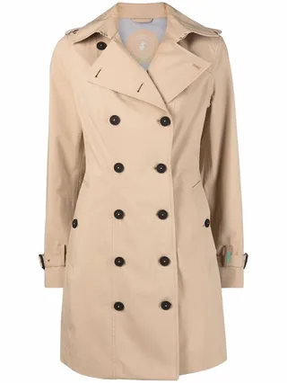 Double-Breasted Gabardine Trench Coat