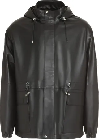 Hooded Leather Jacket