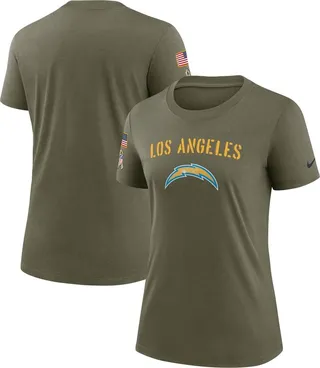 Women's Nike Olive Los Angeles Chargers 2022 Salute To Service Legend T-shirt