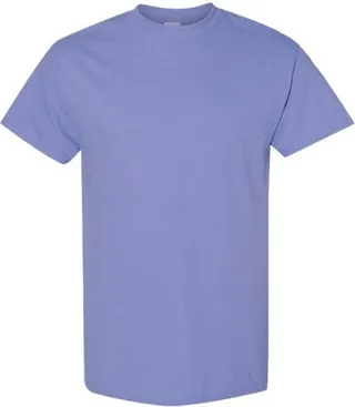 Gildan Mens Heavy Cotton Short Sleeve T-Shirt Pack Of 5 - Violet