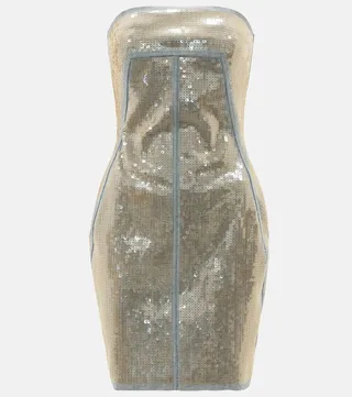 Sequined bustier minidress