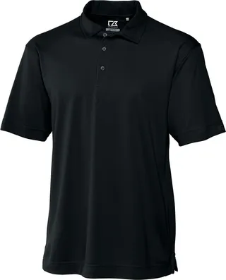 Cutter & Buck CB Drytec Genre Textured Solid Mens Polo Shirt - Black - XL
