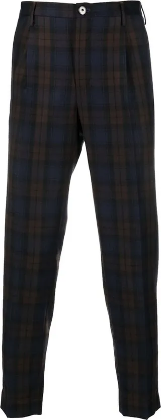 Checked Cropped Trousers