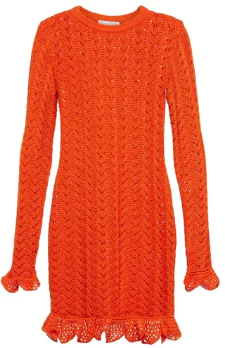 Open-knit cotton minidress
