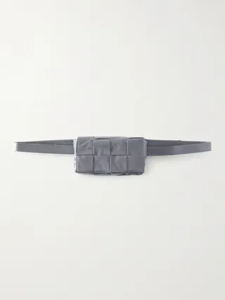 Cassette Mini Intrecciato Leather Belt Bag