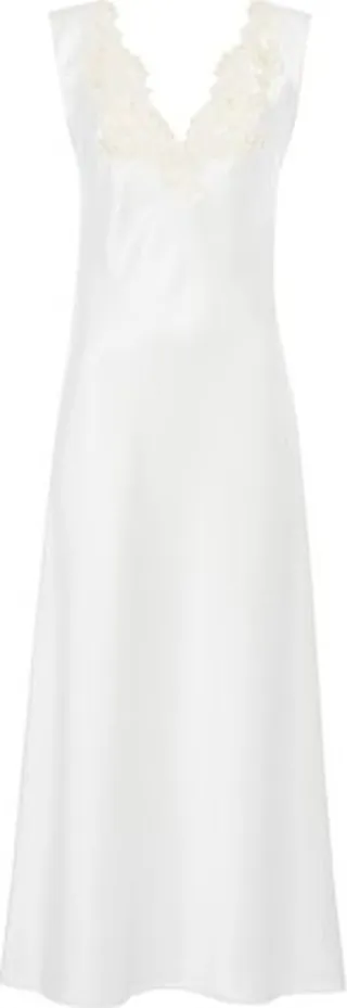 Silk satin long nightgown
