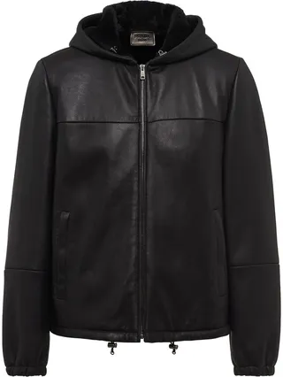 Hooded Leather Jacket