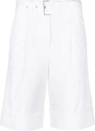 Belted Knee-Length Shorts