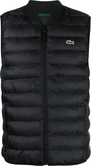 Embroidered-Motif Padded Gilet