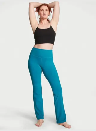 Cotton High-Waist Flare Leggings