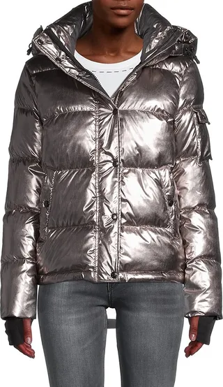 Ella Metallic Down-Fill Puffer
