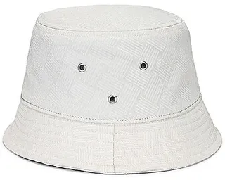 Bottega Veneta Intreccio Jacquard Nylon Bucket Hat in Ivory