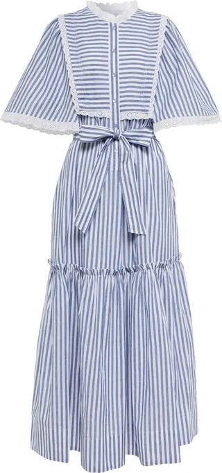 Minnie striped cotton and linen dress