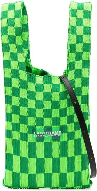 Ichimatsu check-pattern tote bag
