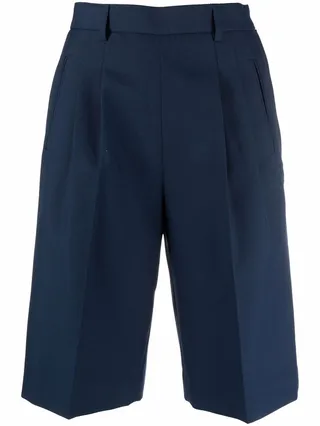 High-Waisted Tailored Shorts