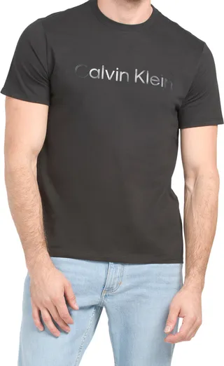 Short Sleeve Crew Neck Logo Tee