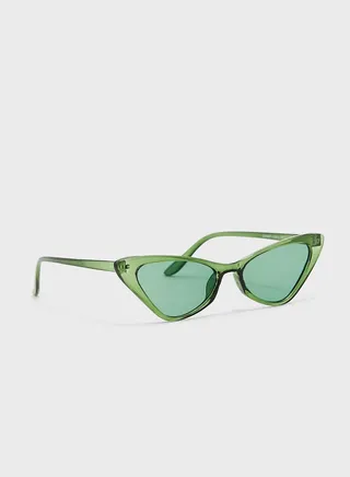 Transparent Frame Cat-Eye Sunglasses