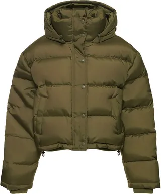 Cropped puffer down jacket