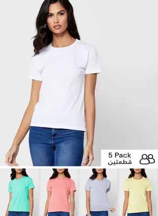 5 Pack Essential Crew Neck T-Shirt