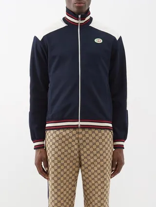 Striped Jersey Track Jacket