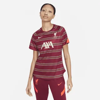 Nike Women's Liverpool FC Pre-Match Short-Sleeve Soccer Top in Red